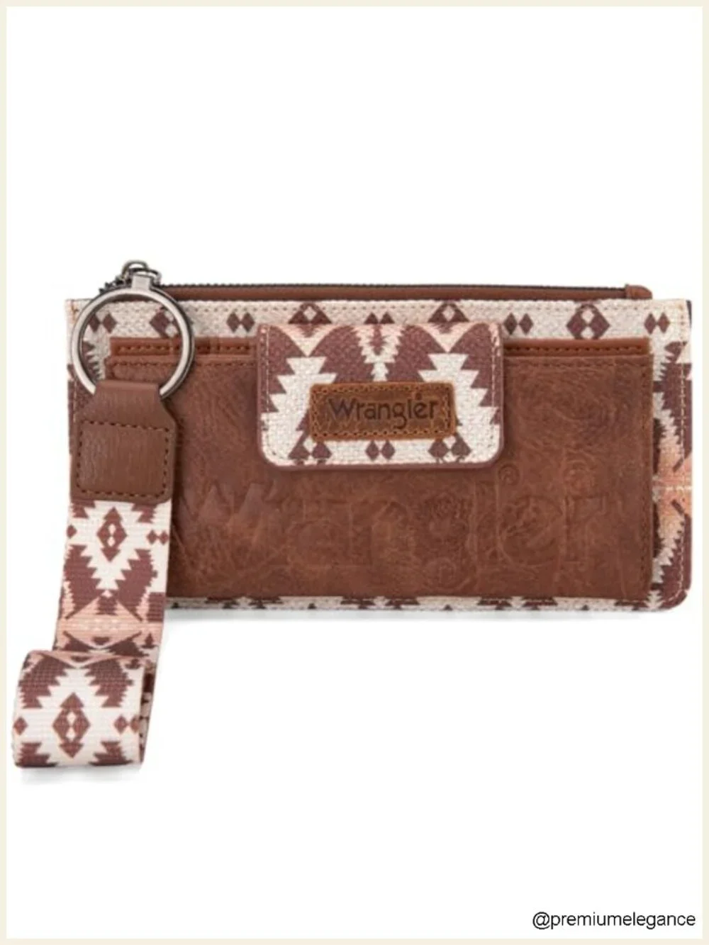 Western Boho Wristlet Wallet with RFID Protection and Card Holder